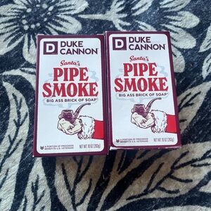 2pk Duke Cannon Santa's Pipe Smoke Big‎ Ass Brick Of Soap 10oz